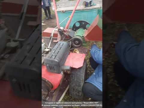 Видео: Щепорез на мотоблоке