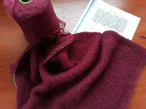 Видео: Пуловер спицами "Шетландские узоры". Часть 3. Проймы.