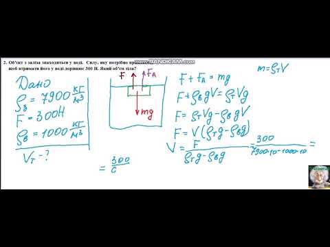 Видео: Сила Архімеда. Розв'язування задач