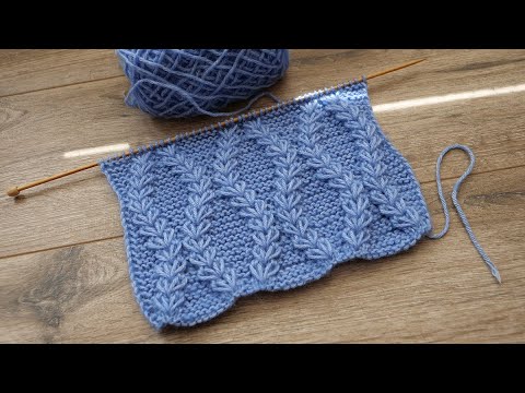 Видео: 🫶 Узор «Венок из колосков» спицами 🌾