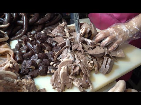 Видео: Корейский представитель сундаэй оптом/ 60 лет традиции / свинины кишечника/ корейская уличная еда