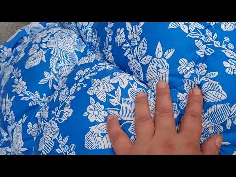 Видео: Шерстяное стеганное одеяло закончено! ( сделано из готового чехла для матраса, набитого шерстью)