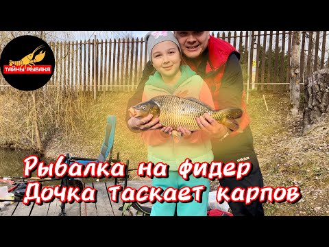 Видео: Рыбалка на базе семейного отдыха «Золотая рыбка». Дочка таскает карпов!