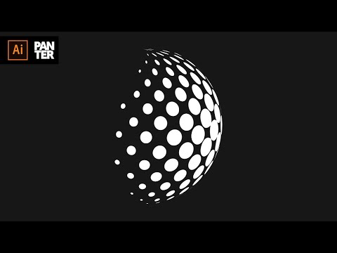 Видео: Как создать полутоновый глобус | Учебное пособие по Illustrator