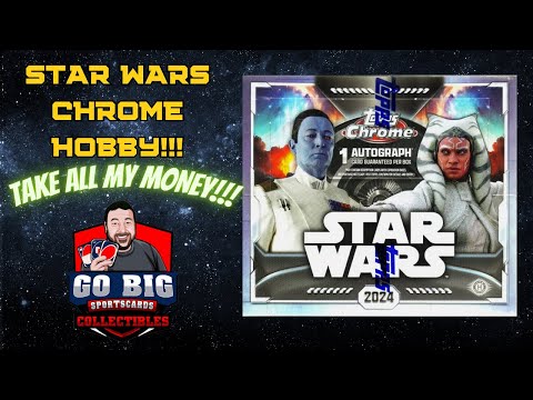Видео: Обзор потрясающей приставки Topps Chrome 2024 Star Wars Hobby Box