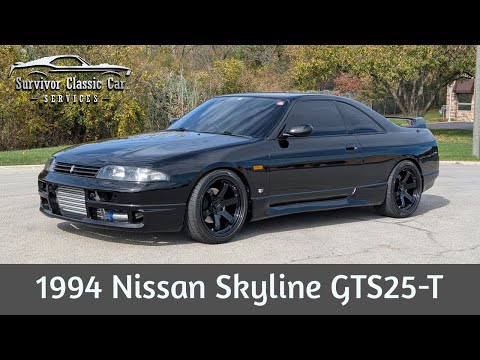 Видео: Nissan Skyline GTS25 T 1994 года выпуска продаётся в автосервисе Survivor Classic Car Services в ...