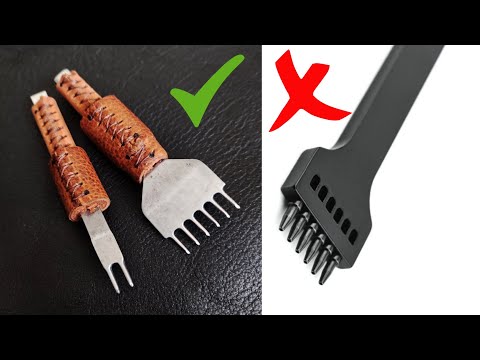 Видео: Из ромбовидных пробойников - в игольчатые. Сравнение с пробойниками PGF #пробойники_по_коже