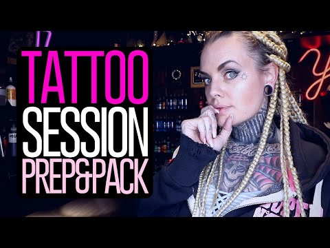 Видео: ПОДГОТОВКА И УПАКОВКА - СЕАНС ​​ТАТУИРОВКИ⚡ Как максимально подготовиться к следующему сеансу тат...