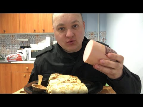 Видео: Блины со сметаной МУКБАНГ MUKBANG