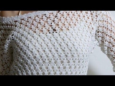 Видео: Ажурный узор. Простой ажурный узор крючком. Вязание для начинающих. Схемы.