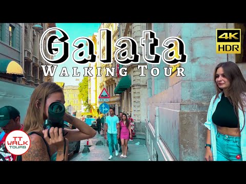 Видео: Пешеходная экскурсия по Стамбулу | Галата, Истикляль, Каракёй | 4К HDR