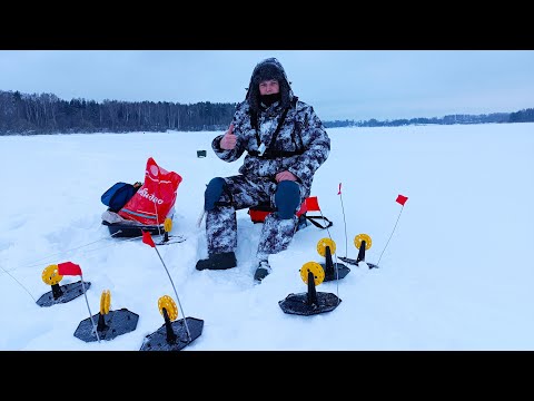 Видео: Зимняя рыбалка в глухозимье.Рыбалка на жерлицы.Вкусный шашлык на природе.#fishing #рыбалка