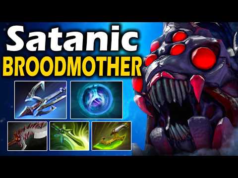 Видео: Сатаник на Бруде, Попался против Яторо! - Satanic Broodmother 7.37 ДОТА 2
