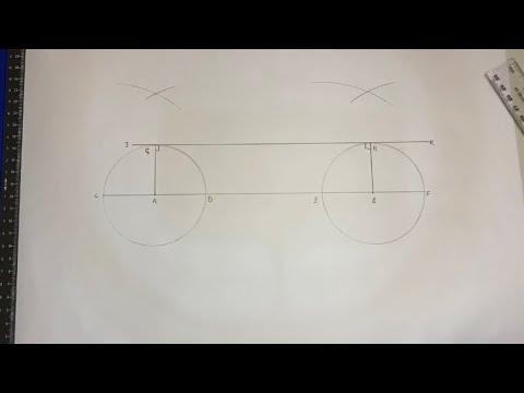 Видео: Как построить общую внешнюю касательную к двум равным окружностям