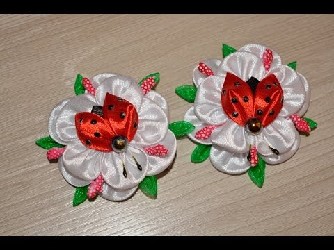 Видео: Заколочки для волос Божья коровка/Hairpins for hair ladybug