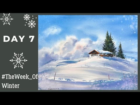 Видео: Акварельные снежные горы | Шале | День 7 #TheWeek_OfWinter