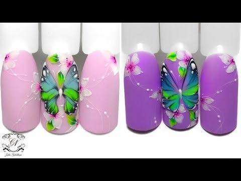 Видео: ДВА порхающих дизайна\Весенний дизайн ногтей 2018