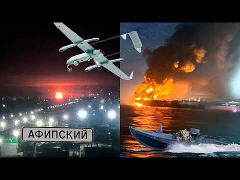 Видео: Лоскуты полетели: БПЛА разбомбили Афипский НПЗ! БЭКи завалили два танкера - Новороссийск закрывается