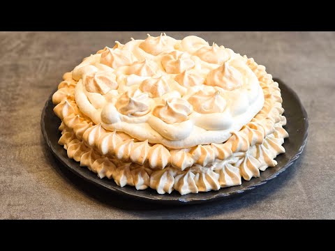 Видео: Меренговый торт с Манго. Символ осени с легким хрустом безе.