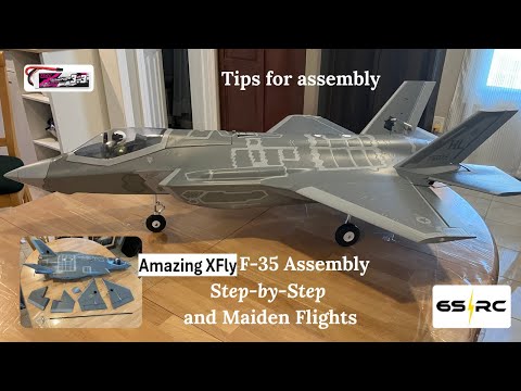 Видео: Советы по сборке и первые полёты XFly F-35. Огни, шасси и амортизационные стойки!