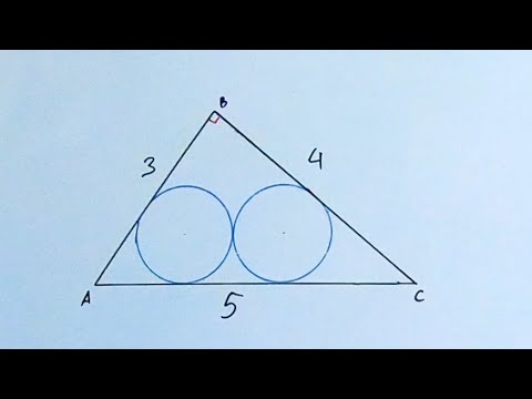 Видео: Две окружности в треугольнике. Моё решение.