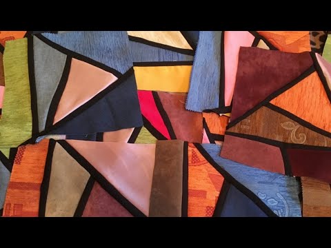 Видео: Лоскутное шитье из мебельной ткани, "Витражи". Мастер-класс.