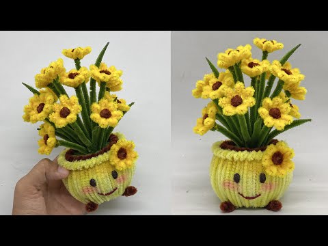 Видео: Сделай сам | Простой способ сделать цветы из перьевой проволоки | Цветочный горшок для чистки трубок