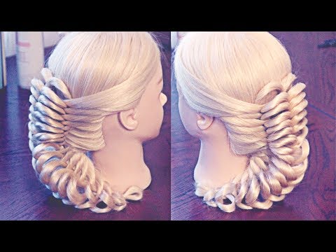 Видео: Коса "Кольца" на резинках | Авторские причёски | Лена Роговая | Hairstyles by REM | Copyright ©