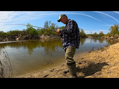 Видео: Рыбалка на поплавок 21 апреля на речке на новом месте.