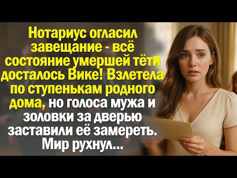 Видео: Нотариус огласил завещание - всё состояние умершей тёти досталось Вике! Взлетела по ступенькам....