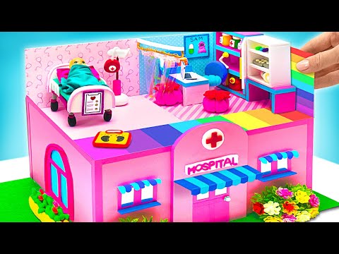 Видео: DIY Розовый Миниатюрный Госпиталь и Набор Доктора! 🏥💖 Простые поделки из глины и картона для детей
