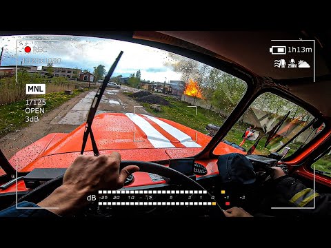 Видео: Глазами пожарных #38: Пожар. Стройматериалы на территории.Как пропускают пожарных.