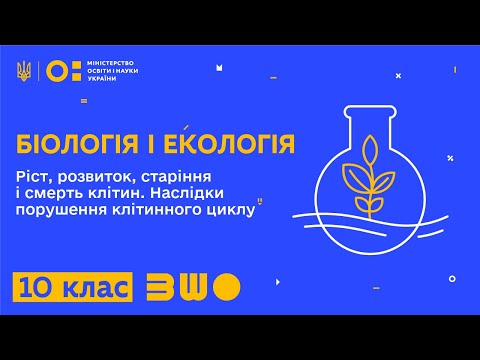 Видео: 10 клас. Біологія і екологія. Ріст, розвиток, старіння і смерть клітин. Порушення клітинного циклу