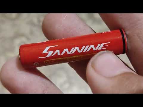 Видео: Обзор батарейки типа AAA Sannine AAA-EXP-12-2024-R03-UM-4-1.5V.
