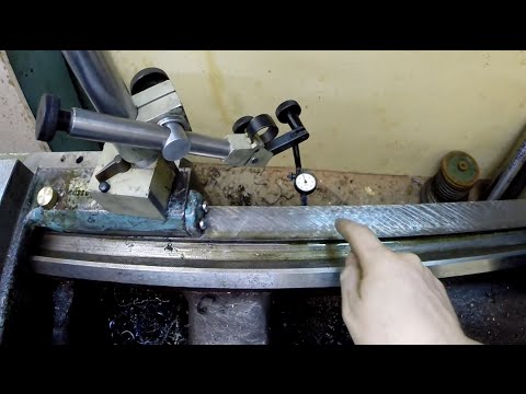 Видео: Токарный станок - проверка нижних направляющих