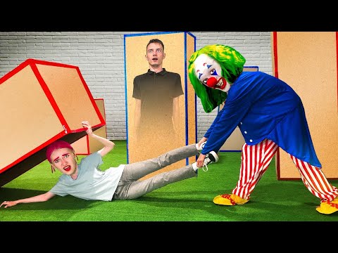 Видео: Экстремальные ПРЯТКИ в Коробках с Клоуном Челлендж