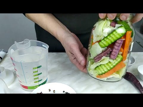 Видео: Хрустящие ферментированные овощи по-китайски. Вариант №4