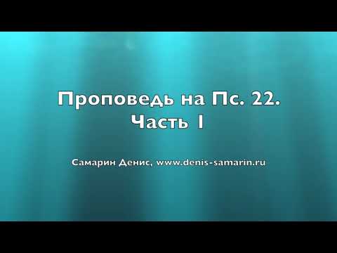Видео: Проповедь на псалом № 22.  Часть 1.