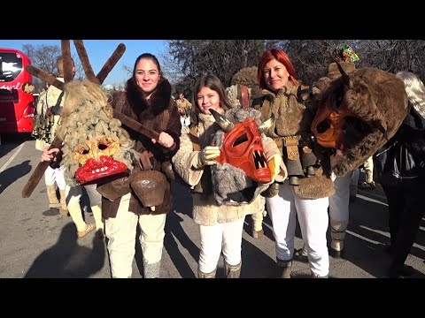 Видео: 2023 Surva Kukeri Festival Pernik in Sofia Bulgaria - Сурва Кукери Перник гостуват в София България