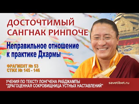 Видео: Сангнак Ринпоче. Неправильное отношение к практике Дхармы