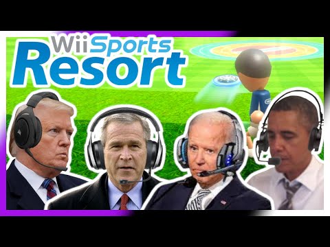 Видео: Президенты США играют в фрисби-гольф на курорте Wii Sports