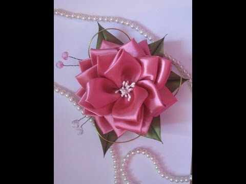 Видео: DIY цветы из лент канзаши. Мастер-класс канзаши