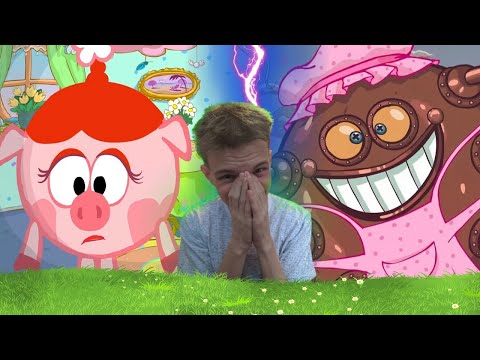 Видео: ЖЕЛЕЗНАЯ НЯНЯ(СТРАХ ДЕТСТВА)!! Смешарики 6-8 серии | Реакция
