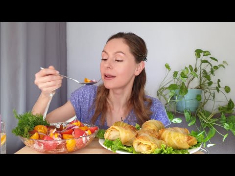 Видео: Мукбанг/ Голубцы/ не АСМР/ Mukbang/  Stuffed cabbage/ not ASMR