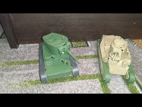 Видео: Битва пластилиновых танков, Т-26 и I-Go-Chi-Ro