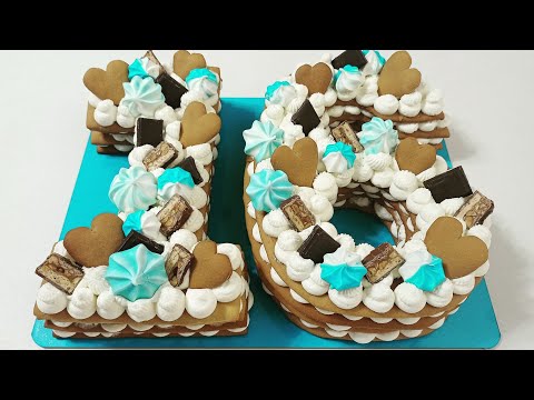 Видео: Торт ЦИФРА. Медовый торт. Цифра 16. Cake NUMBERS. Honey cake. Number 16.