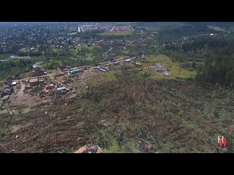 Видео: Сломал дома и жизни. Последствия мощного урагана в Андреаполе.