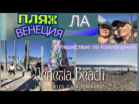 Видео: Пляж Венеция. Лос Анжелес. Путешествие по Калифорнии. Venice Beach. LA. California Trip.