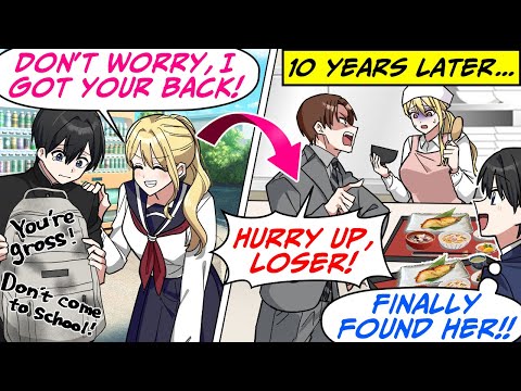 Видео: Этот одноклассник спас меня от издевательств! 10 лет спустя… [RomCom Manga Dub]