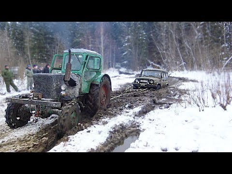 Видео: Реальное Русское бездорожье! Сломали УАЗ, пошли за трактором!? Брод, грязь, бездорожье, оффроад